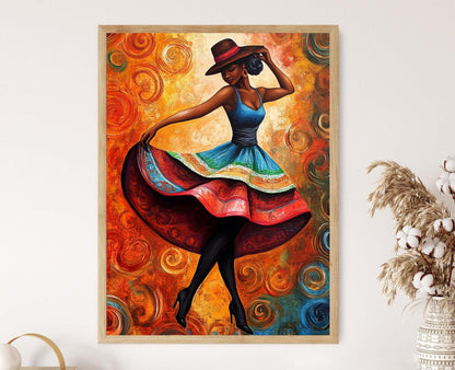 Affiche Cumbia Colombiana – Art de la danse folklorique latino