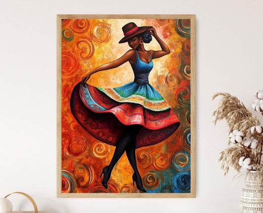 Affiche Cumbia Colombiana – Art de la danse folklorique latino