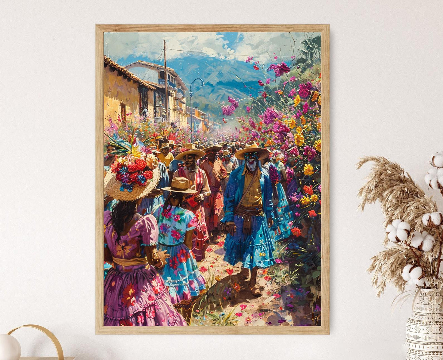 Affiche Carnaval de Barranquilla – Art de Festival Colombien