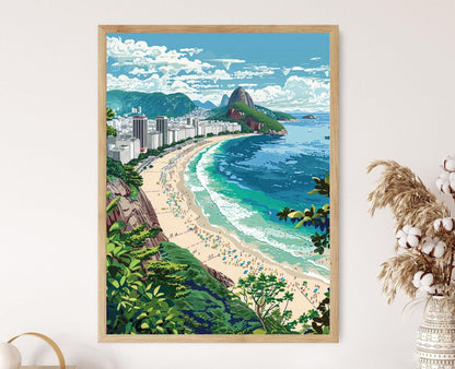 Affiche Ipanema – Poster Vue Scénique depuis le Rocher Arpoador