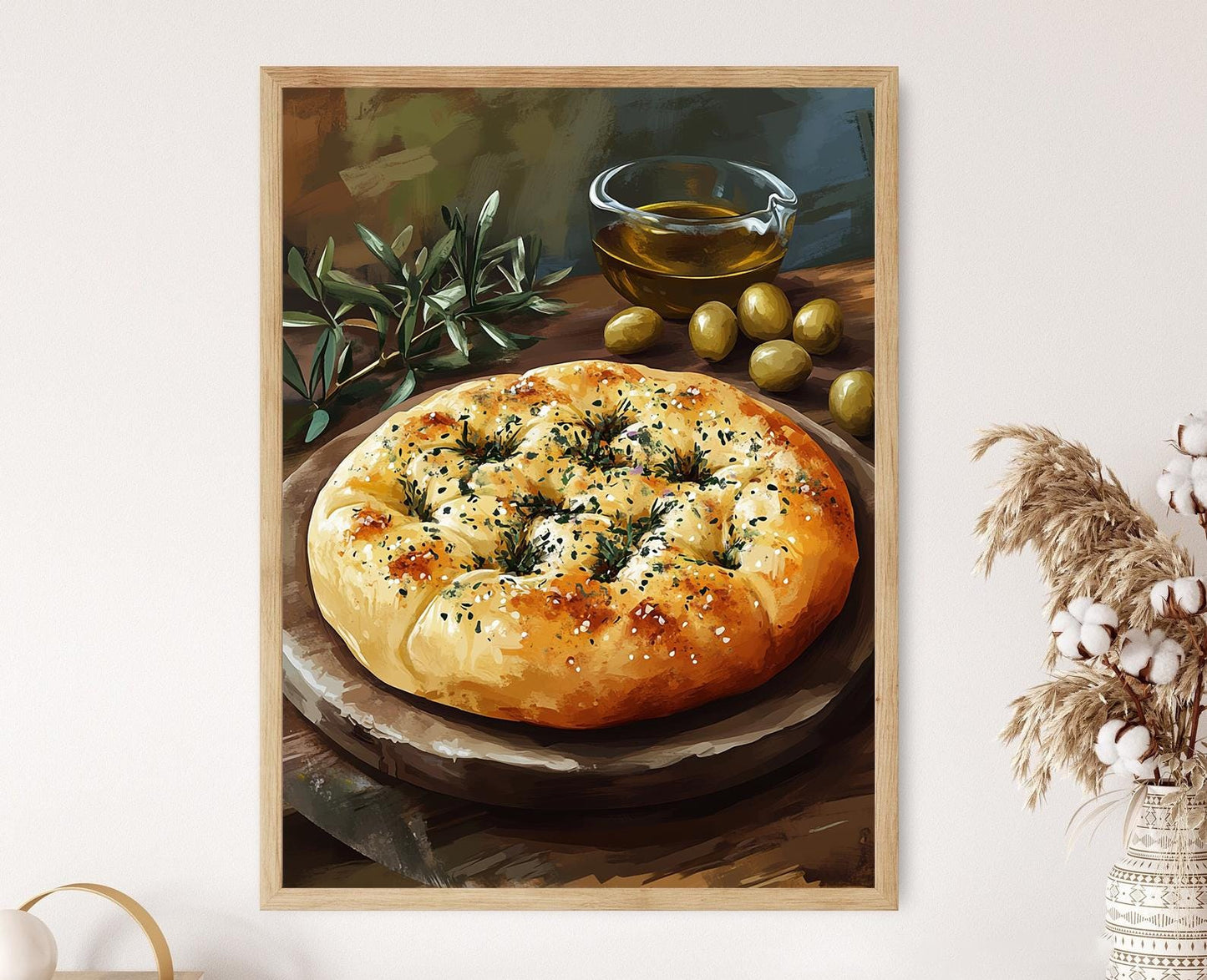 Affiche Manakish Libanais – Poster Art Vecteur Minimaliste pour Cuisine