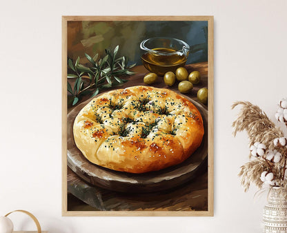 Affiche Manakish Libanais – Poster Art Vecteur Minimaliste pour Cuisine