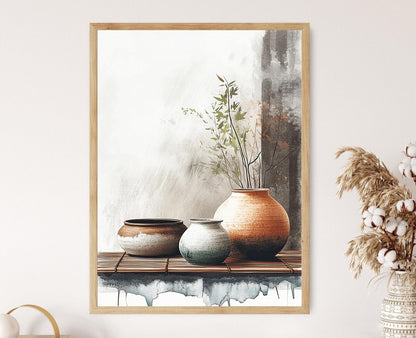 Affiche Art en Céramique Japonaise – Poster Design Fait Main