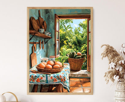 Affiche Cuisine Brésilienne – Poster Rustique avec Ustensiles et Fruits