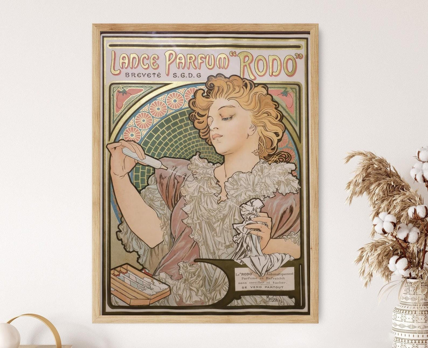 Affiche Art Nouveau – Poster Lance Parfum Rodo, Alphonse Mucha 1896