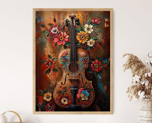 Affiche Violon Talavera – Poster Instrument de Musique Mexicaine