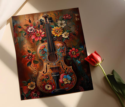Affiche Violon Talavera – Poster Instrument de Musique Mexicaine