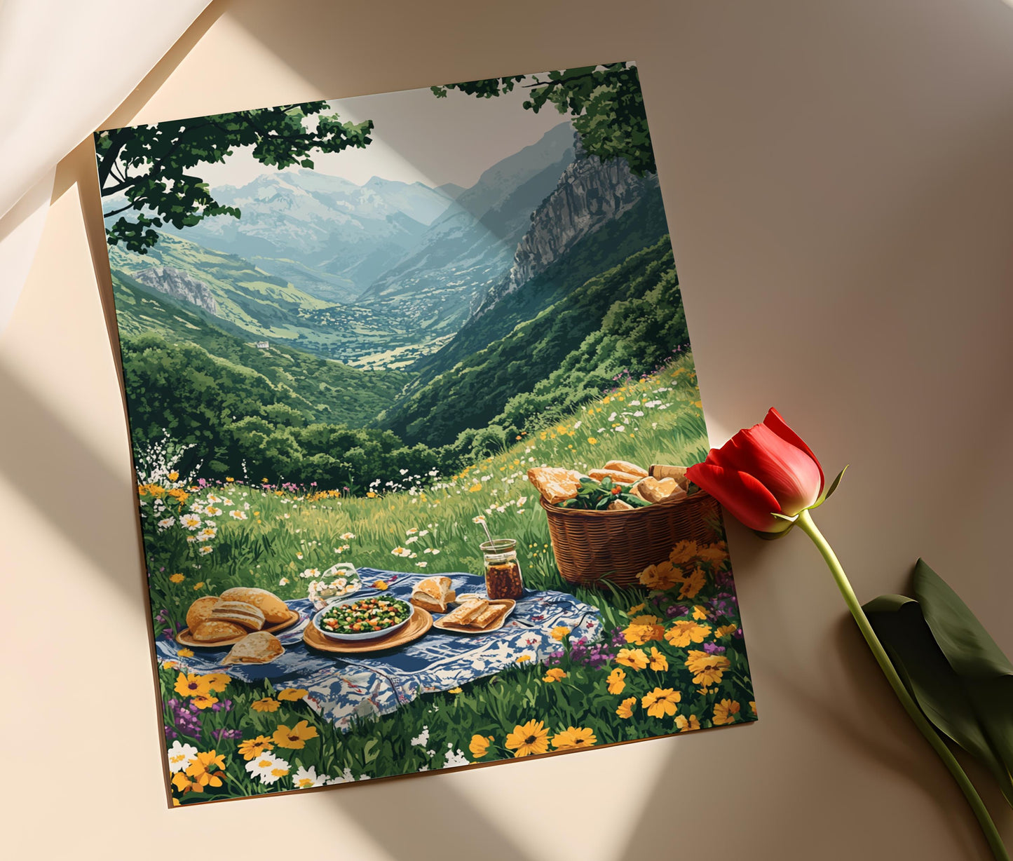 Affiche Jeita Grotto – Impression artistique de la nature libanaise