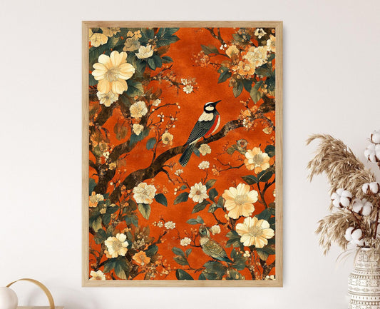 Affiche Batik Malais – Poster Art Traditionnelle en Couleurs Terre Riches