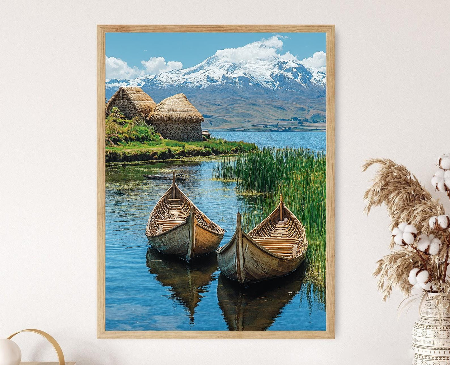 Affiche Lac Titicaca – Impression artistique, îles flottantes, bleu scintillant