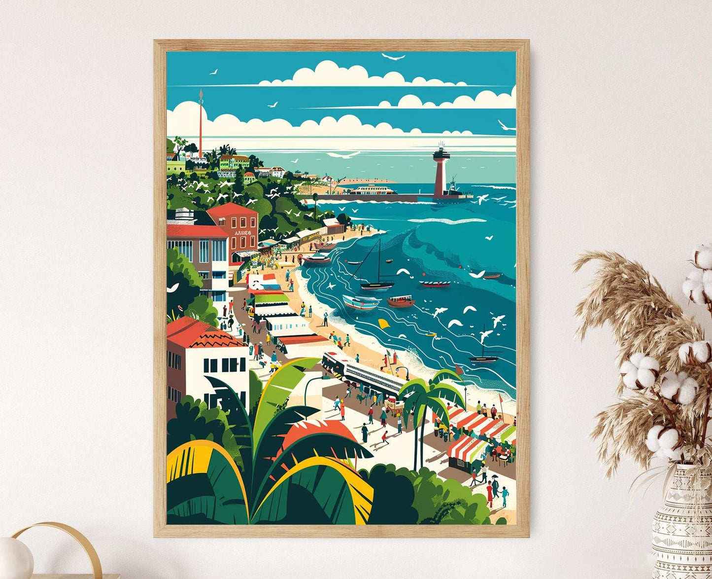 Affiche Dar es Salaam – Poster Art du Monument Askari et Côte Océan Indien