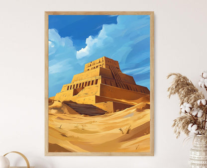 Affiche Ziggourat d'Ur – Poster Art de l'Ancienne Mésopotamie