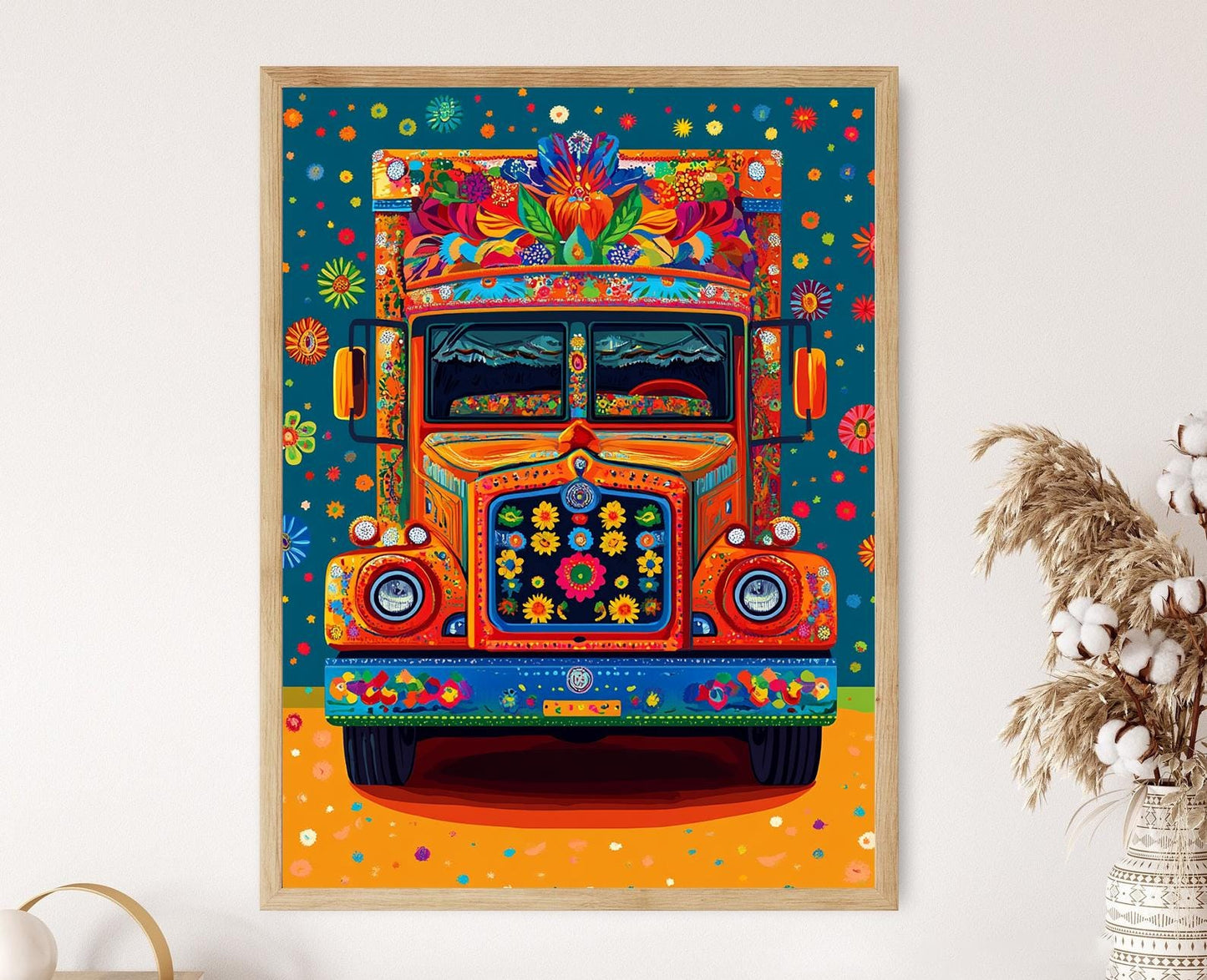 Affiche Art de Camion Punjabi – Impression Colorée d'Inde