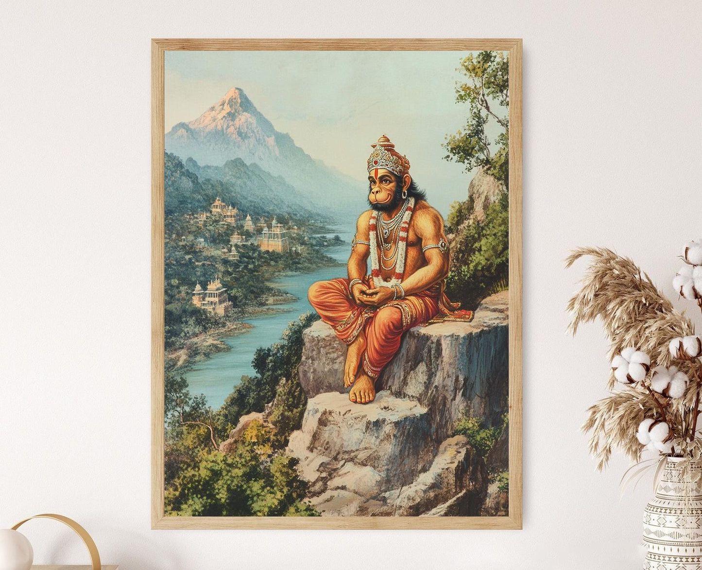 Affiche Hanuman – Poster du Seigneur Hanuman sur la Montagne Sanjeevani