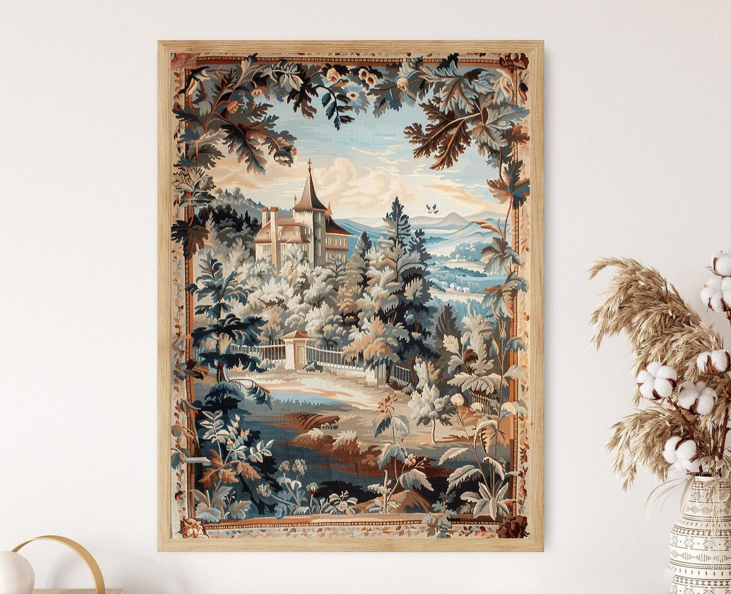 Affiche Tapisserie Aubusson – Poster Paysage de Campagne Français