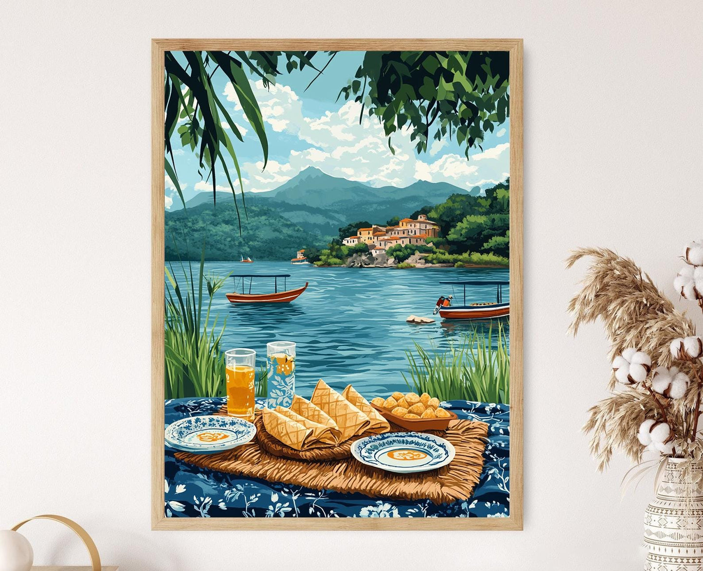 Affiche de Pique-Nique au Lac Pátzcuaro – Décor Culturel Mexicain