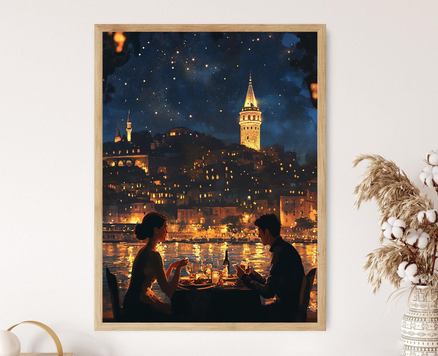 Affiche Romantique – Poster Dîner aux Chandelles à Istanbul