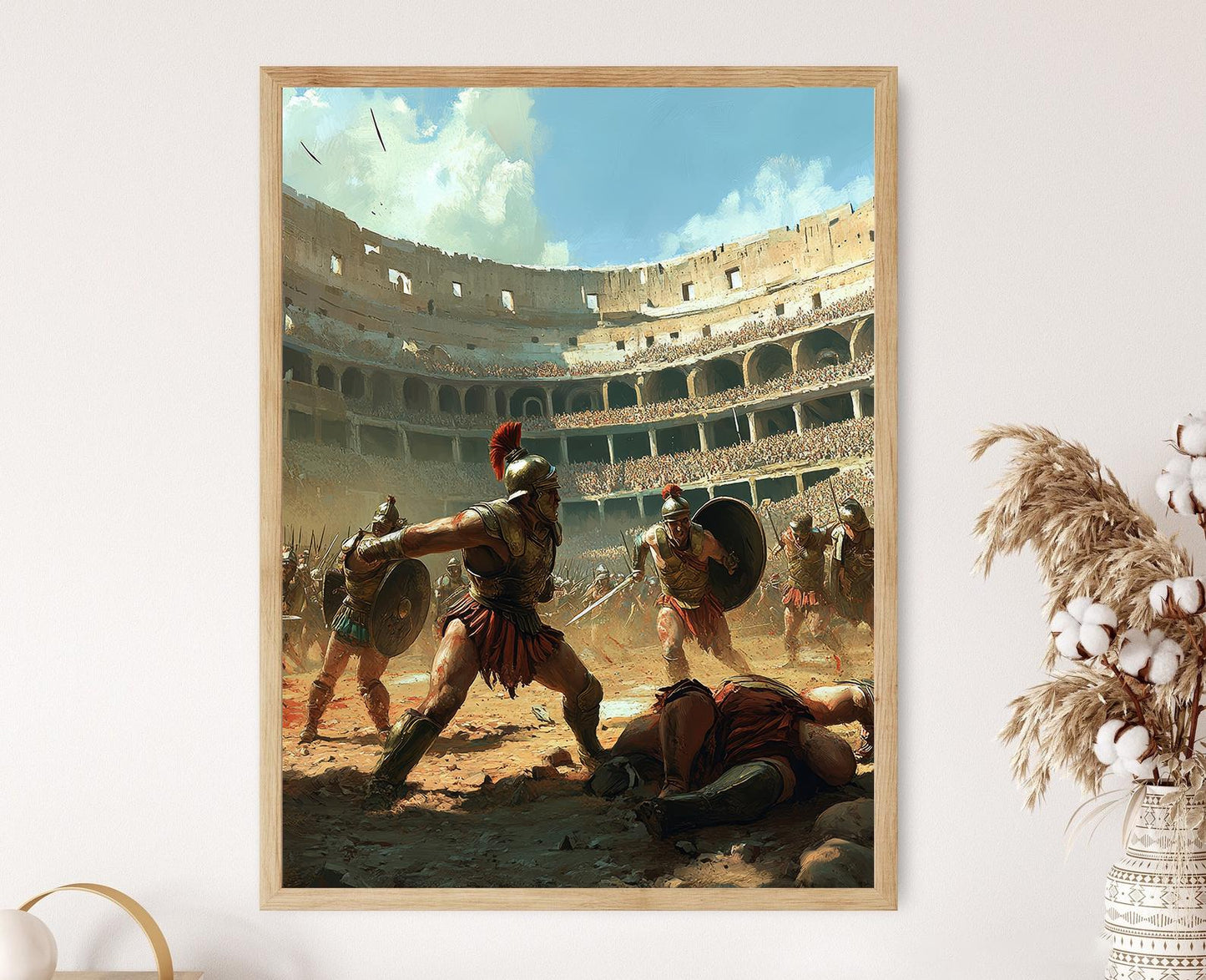 Affiche Gladiateurs Romains – Poster Art de la Bataille au Colisée