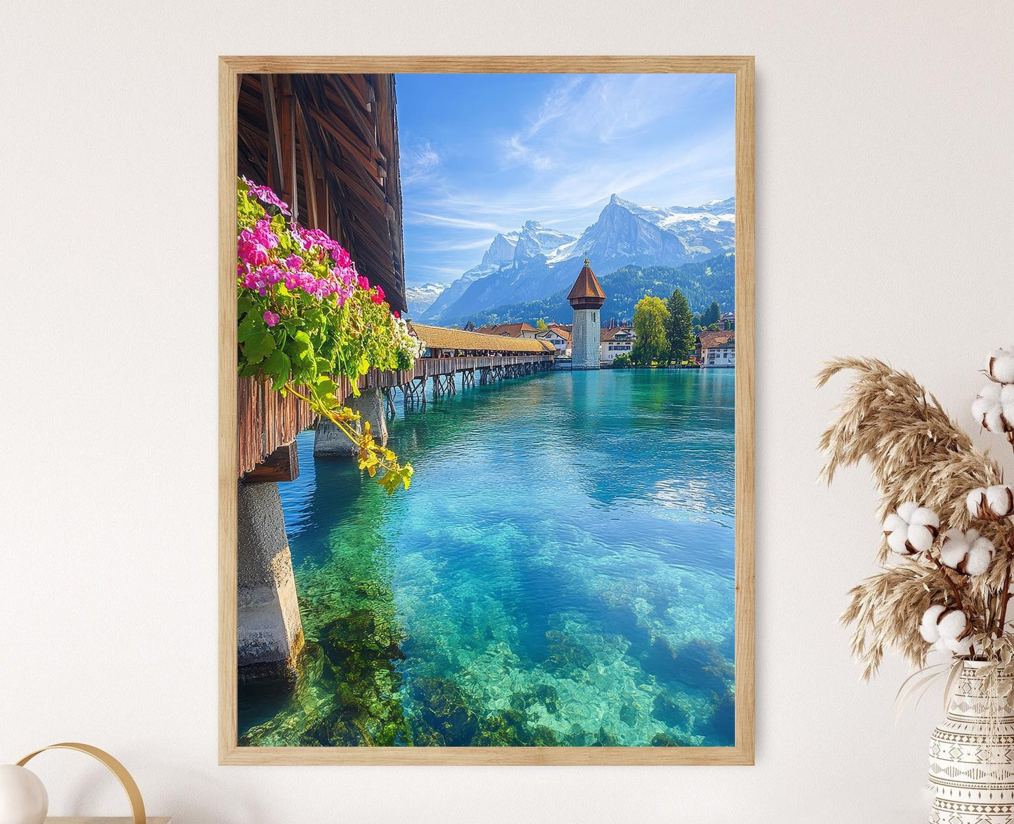 Affiche Lac des Quatre-Cantons – Poster Paysage Suisse Éblouissant