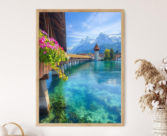 Affiche Lac des Quatre-Cantons – Poster Paysage Suisse Éblouissant