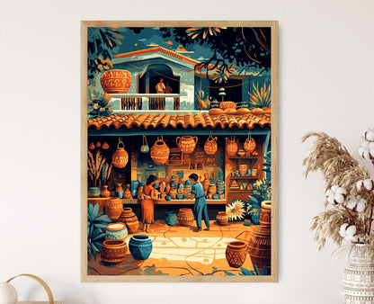 Affiche Artisanat Lenca – Impression Art de Honduras Traditionnel