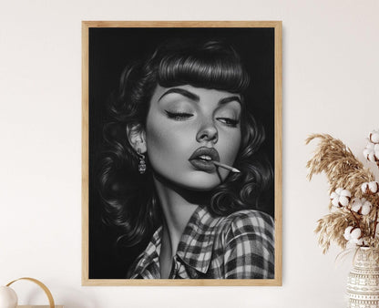 Affiche Rockabilly Rebel – Poster Art Retro Musique & Décor Pin-Up