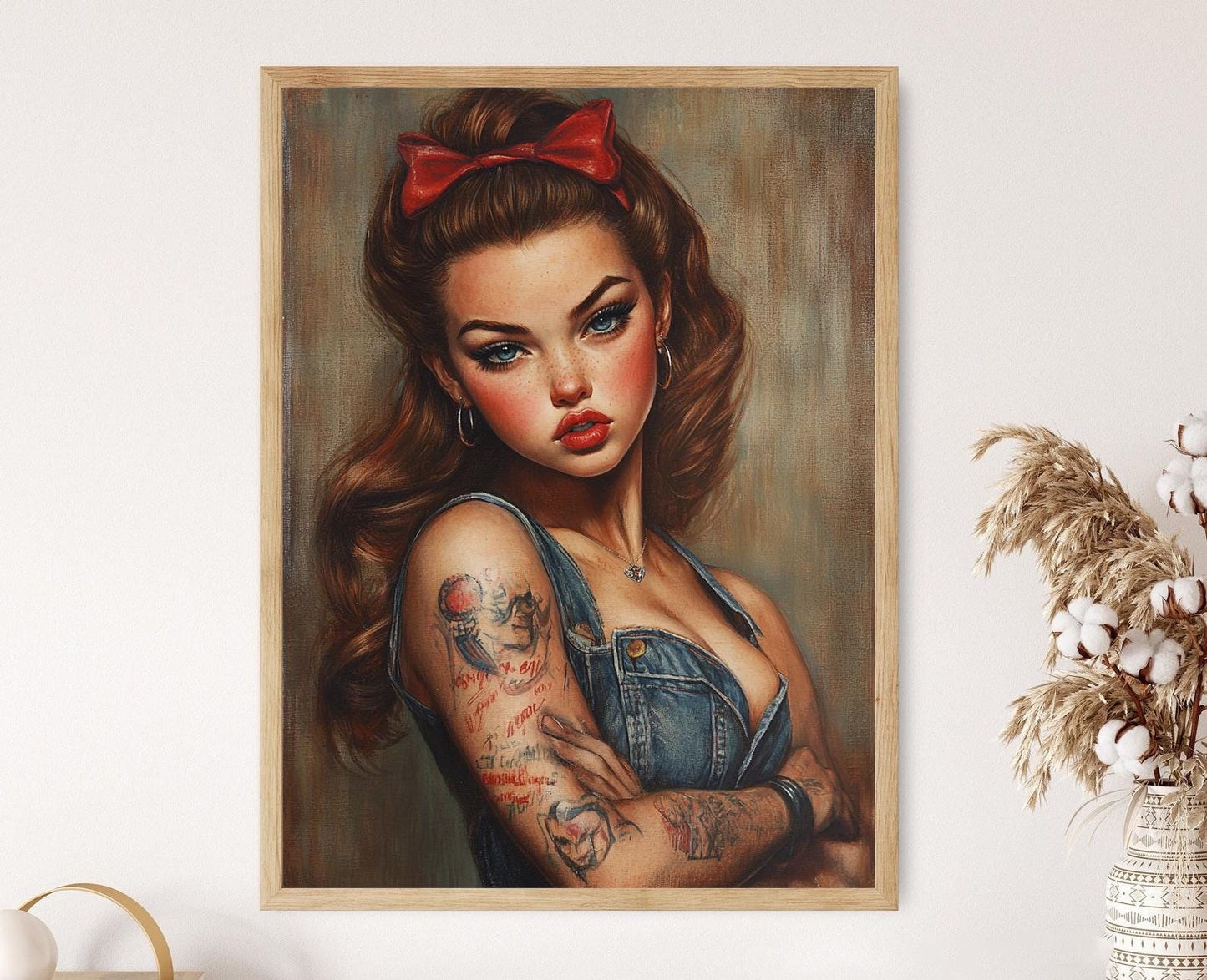 Affiche Rockabilly Vintage – Art de Pin-Up et Musique Rétro
