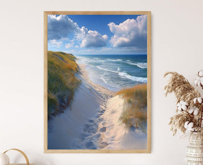 Affiche Lac Michigan – Poster Dunes Sablonneuses et Rivage Éternel