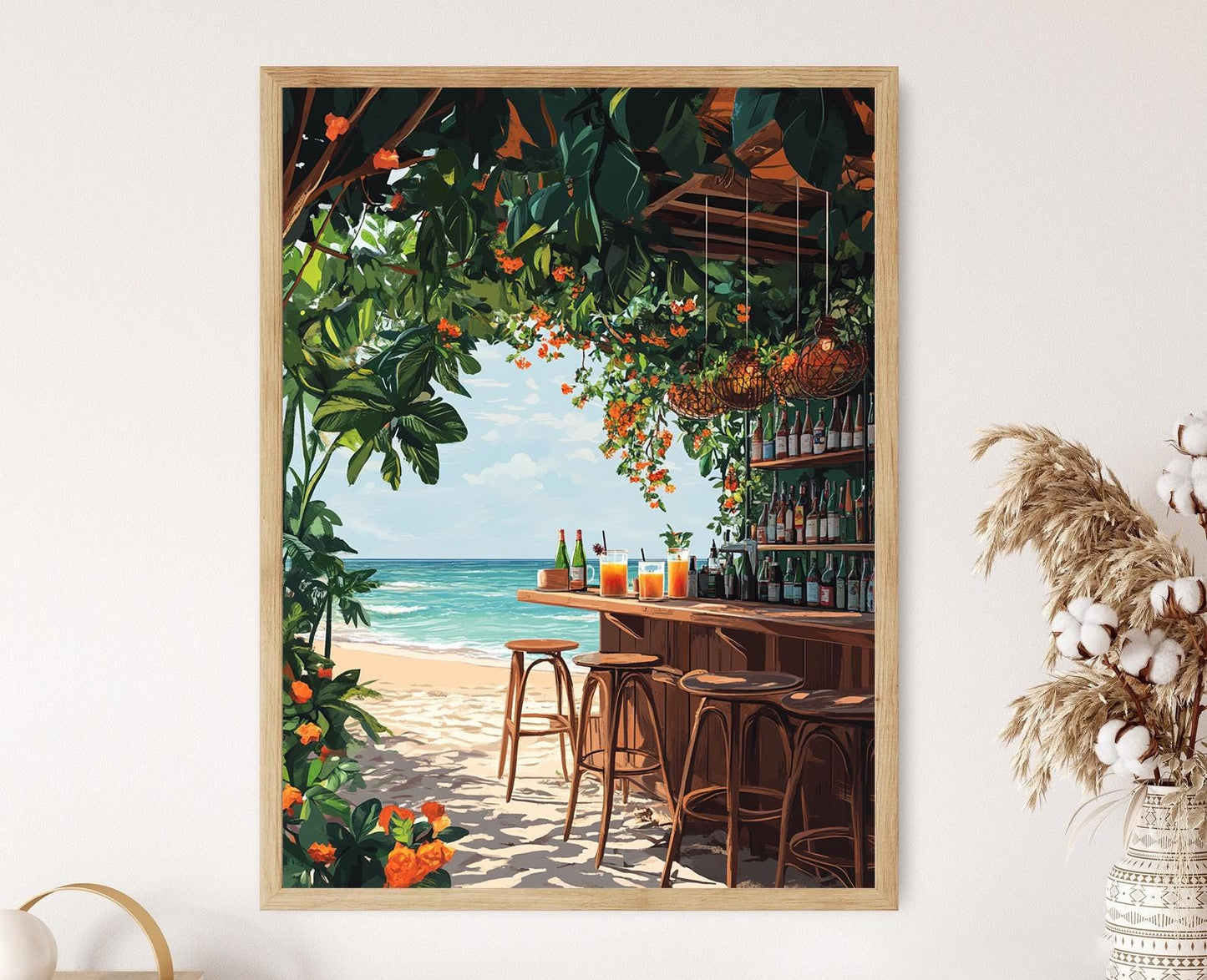 Affiche Plage Santa Teresa – Poster Décor Costa Rica Chic