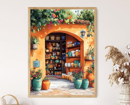 Affiche Art de la Poterie de Bermuda – Illustration de Céramiques Artisanales
