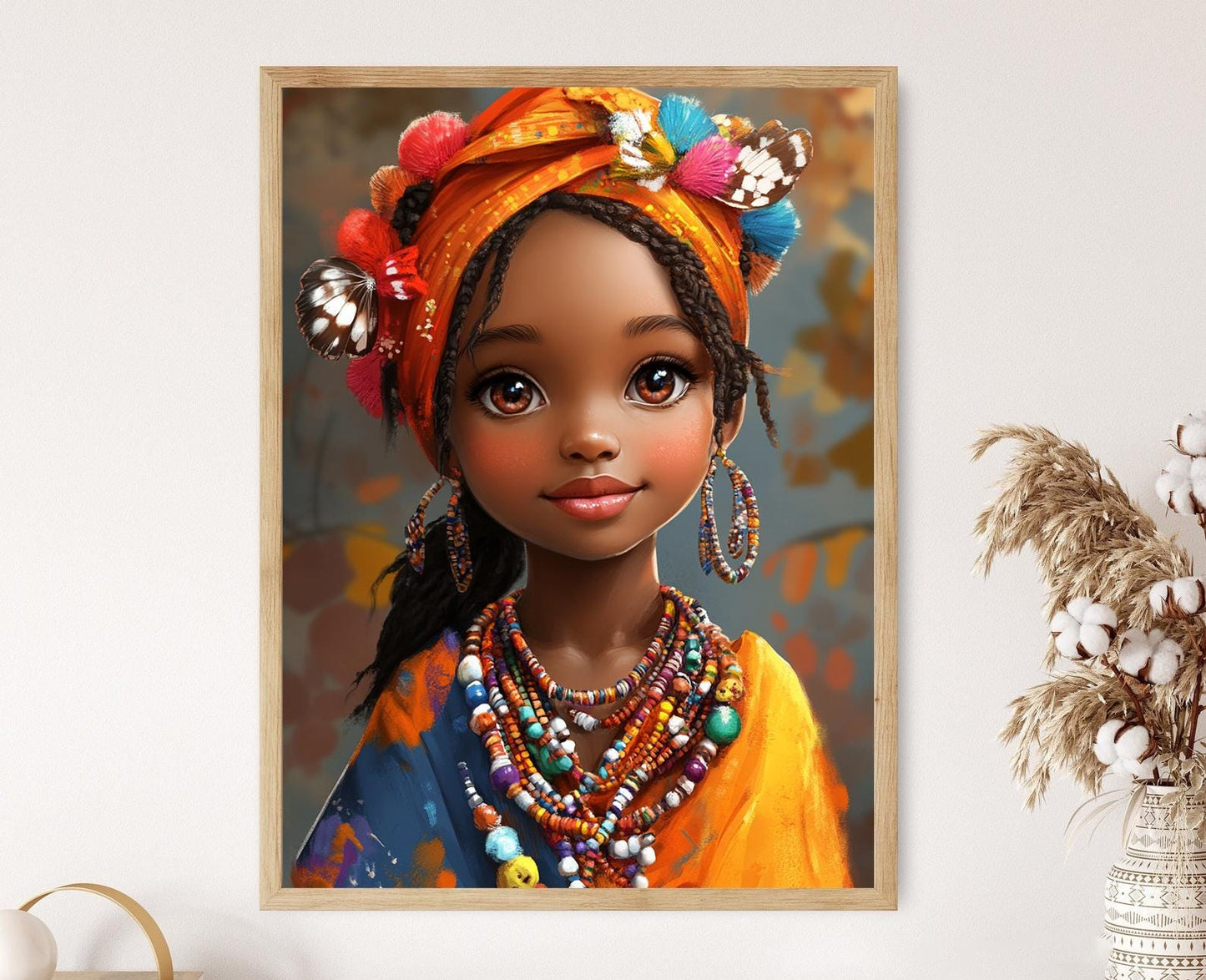 Affiche Art Xhosa d'Afrique du Sud – Imprimé de Perles Traditionnelles