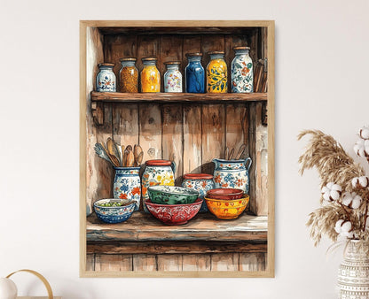 Affiche Cuisine Bosniaque – Poster Art Céramiques et Pots à Épices