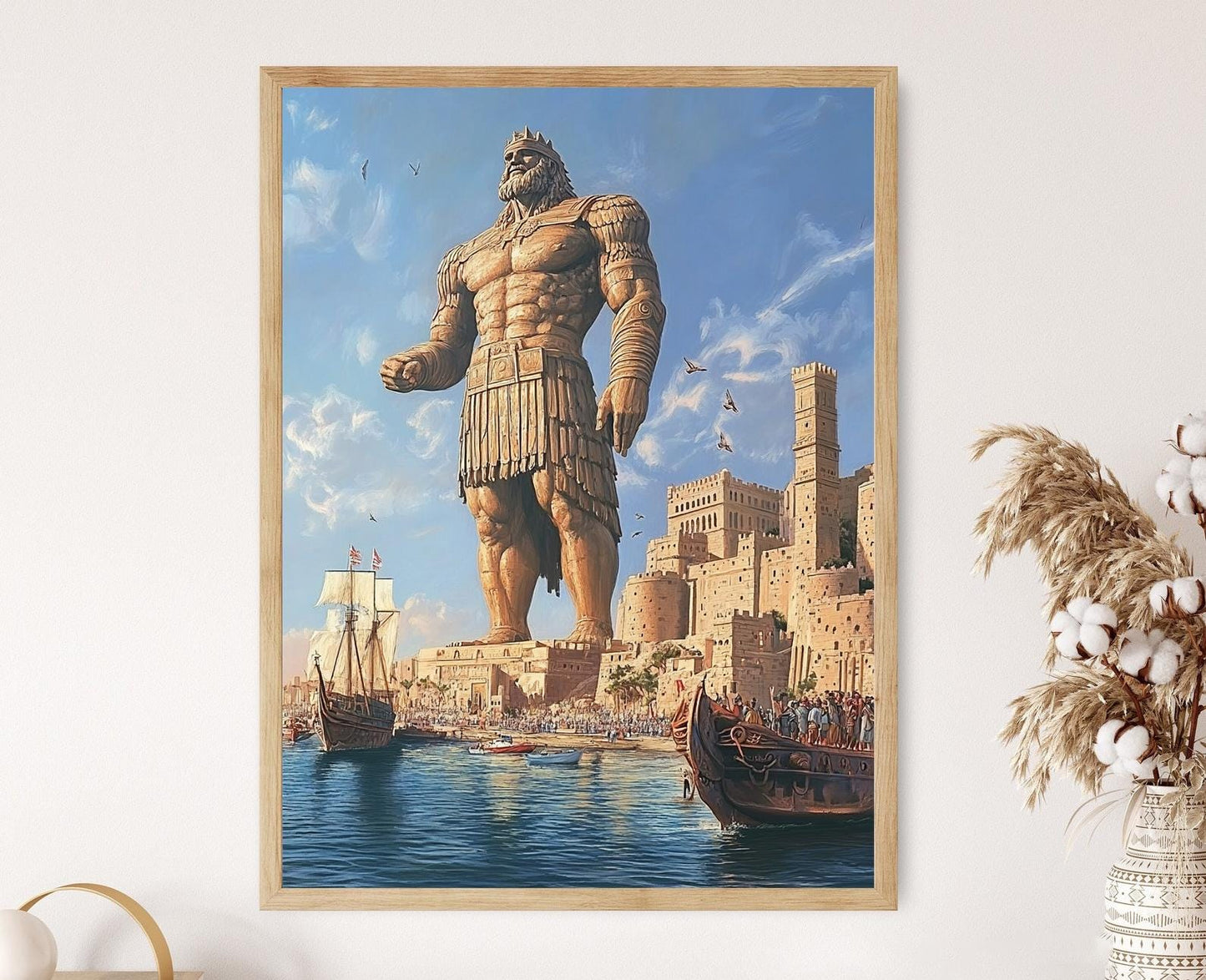 Affiche Colosse de Rhodes – Impression artistique de l'Antiquité