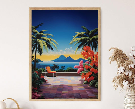 Affiche Vista Tropicale – Poster Art Pop, Inspiré par Hiroshi Nagai