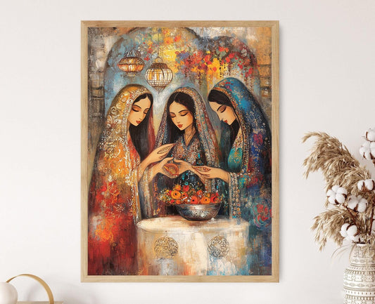 Affiche Nuit de Henné Palestinienne – Art culturel et décor traditionnel