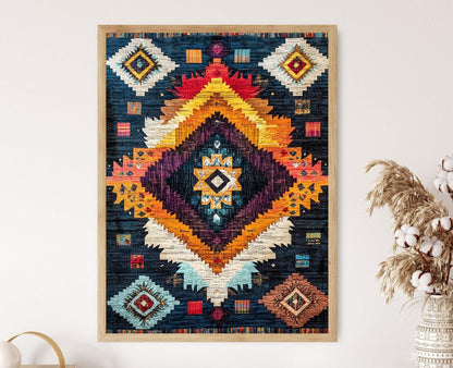 Affiche Tatreez Palestinien – Impression Artisanale en Broderie Arabe