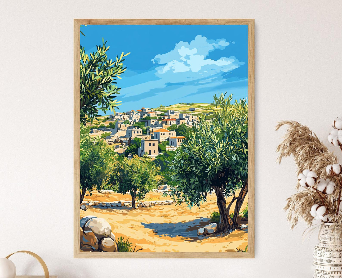 Affiche Village de Rafah – Poster Art Tradition et Oliviers