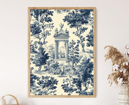 Affiche Toile de Jouy – Poster Art Vintage des Dieux Grecs et Romains