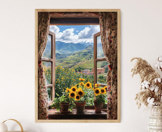 Affiche Fenêtre Ouverte Mérida – Poster Montagnes Andes Venezuela