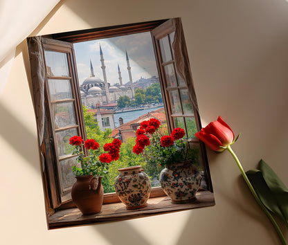 Affiche Vue d'Istanbul – Impression artistique du Bosphore