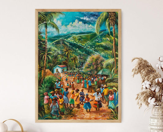 Affiche Hérédité Maroon – Poster Culture et Liberté de Trinidad et Tobago