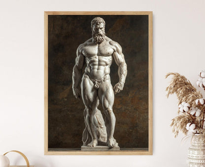 Affiche Héraclès Farnèse – Poster Art Hellenistique, Figure Puissante