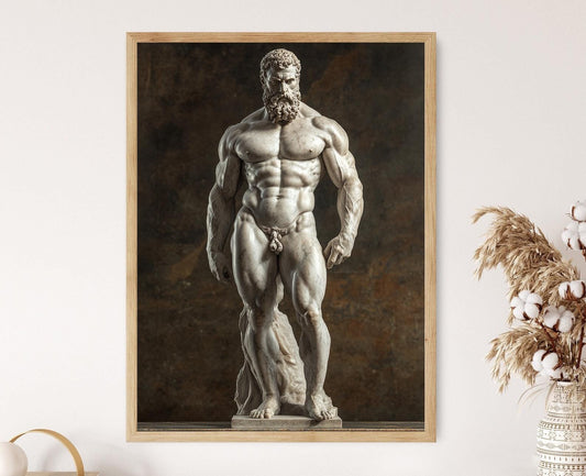 Affiche Héraclès Farnèse – Poster Art Hellenistique, Figure Puissante