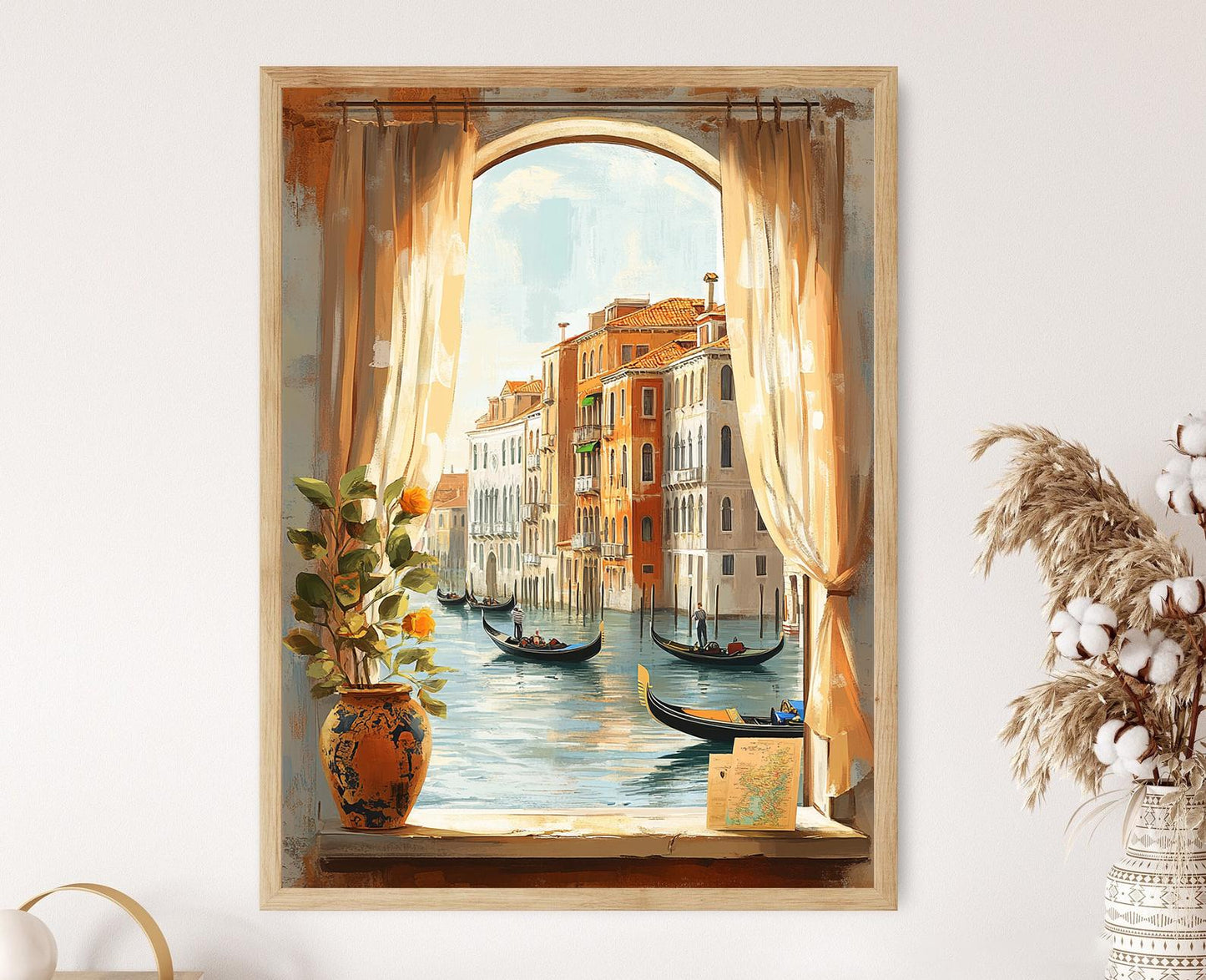 Affiche Venise Rustique – Poster Vue du Grand Canal en Décoration Italienne