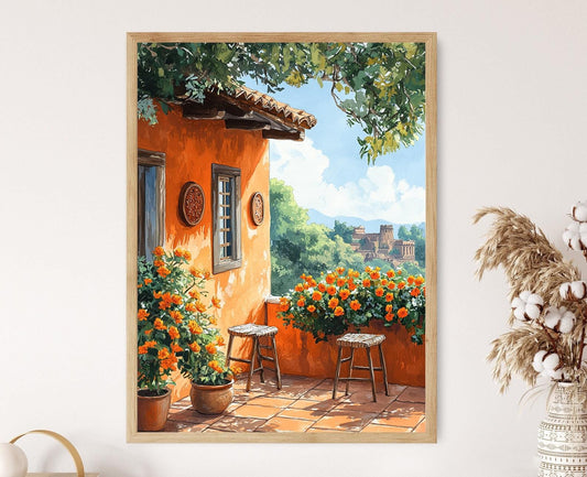 Affiche Comilla – Poster Art Terrasse Terracotta