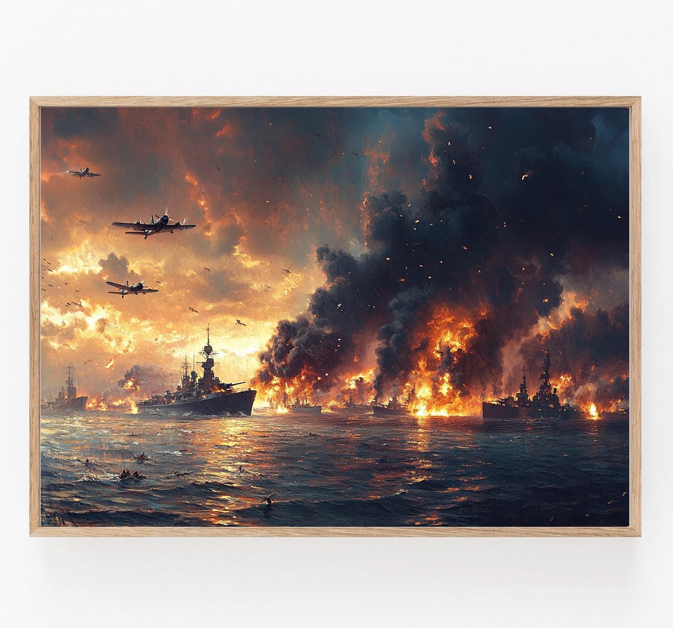 Affiche Pearl Harbor – Impression artistique de la bataille historique de 1941