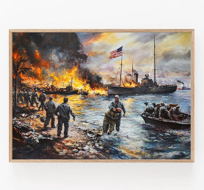 Affiche Survivants de Pearl Harbor – Poster Art Historique WWII