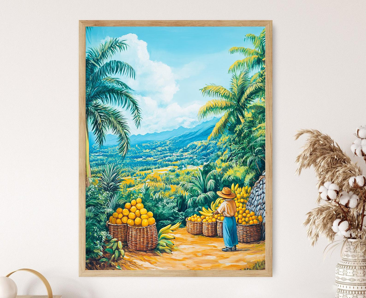 Affiche Art Fermier des Bermudes – Illustration de Récolte Locale