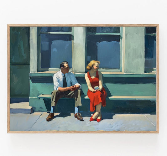 Affiche Hommage à Edward Hopper – Poster de Décor Américain Réaliste