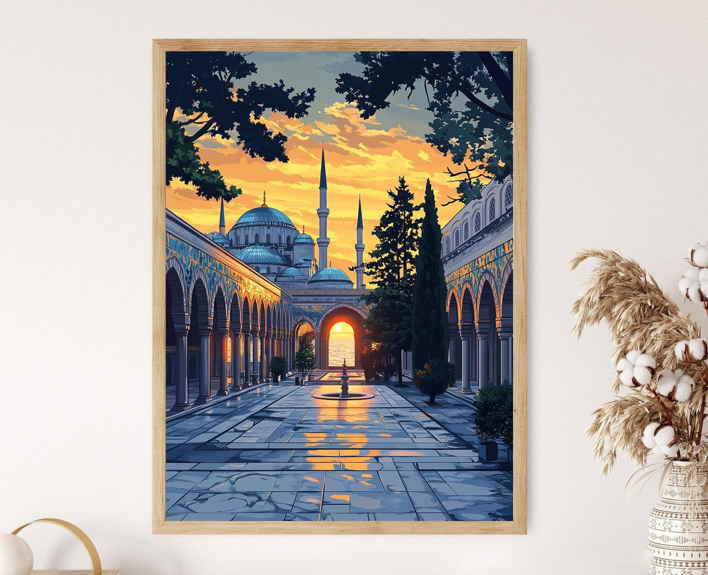 Affiche Palais de Topkapi – Poster Art Ottoman, Scène de Patrimoine Turc